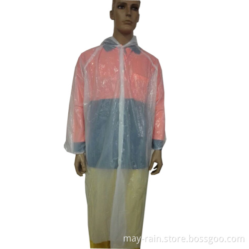 Latex-free useful gown disposable PE rain coat